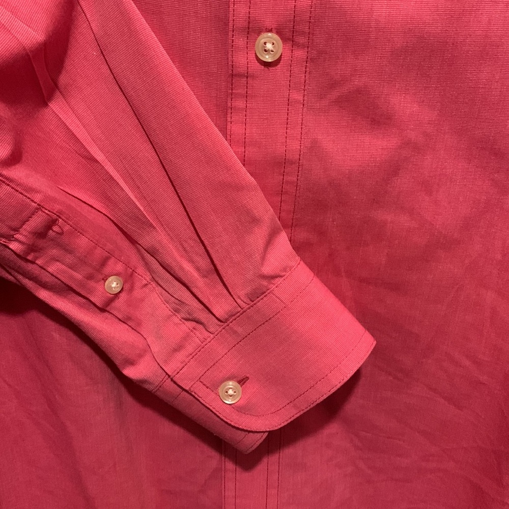 Chaps Air Long Sleeve Woven Solid Button Down Shi… - image 5